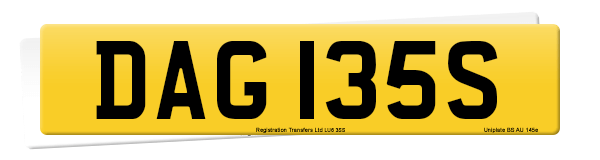 Registration number DAG 135S
